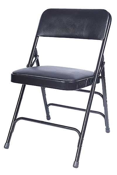 Black Vinyl Metal Folding Chair