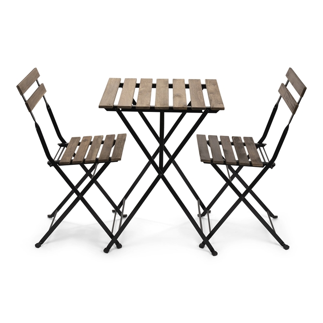 French Bistro Wood Chair Table Set