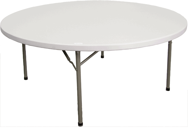 60 Inc Round Plastic Folding Table