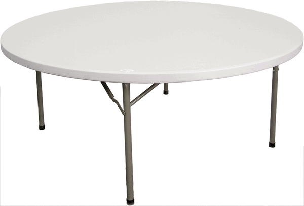 60" Round Table -FREE SHIPPING Wholesale  Round Plastic Folding Tables,  60 Inch California