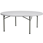 ALABAMA 72" Plastic Folding Tables | Los Angeles Round Plastic Folding Table | Banquet Plastic Tables | WHOLESALE CHAIRS :