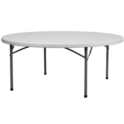 Lowest Prices FREE SHIPPING  72" Plastic Folding Tables | Round Plastic Folding Table | Banquet Plastic Tables | WHOLESALE CHAIRS
