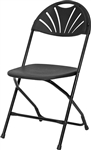 Black Fan Folding Chair Discounted