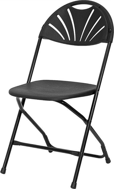 Black Fan Folding Chair Discounted