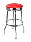 Single Ring Chrome Barstool Retro