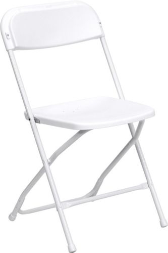 BUY White Plastic Folding Chair - Illionis Cheap Plastic folding chairs, White Poly Samsonite Folding Chairs, lowest prices folding chairs