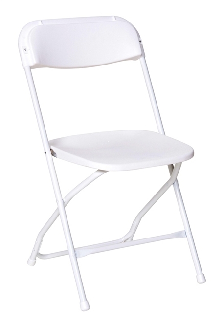 Cheap Prices White Poly Folding Stacking Chairs -Los Angele  Discount Chair Prices