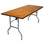 30 x 72 Wood Folding Banquet Tables - Folding Banquet Wood Tables,
