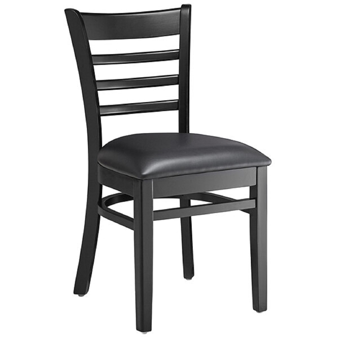 <SPAN style="FONT- WEIGHT:bold; FONT-SIZE: 11pt; COLOR:#008000; FONT-STYLE:">Black Vertical Restaurant Chair - Free Cushion <SPAN>