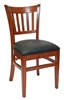 <SPAN style="FONT- WEIGHT:bold; FONT-SIZE: 11pt; COLOR:#008000; FONT-STYLE:">Mahogany Vertical Restaurant Chair - Free Cushion <SPAN>