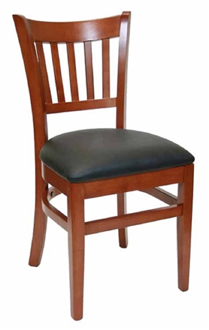 <SPAN style="FONT- WEIGHT:bold; FONT-SIZE: 11pt; COLOR:#008000; FONT-STYLE:">Mahogany Vertical Restaurant Chair - Free Cushion <SPAN>