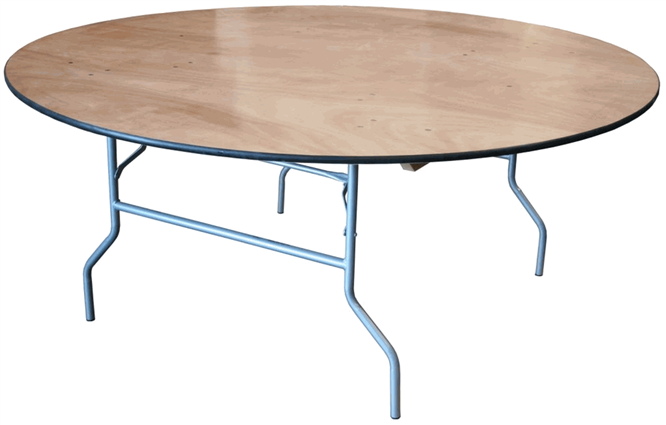 66" Plywood Round Folding Tables
