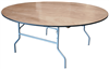 72" Round Wood Folding Table, Plywood Folding Tables