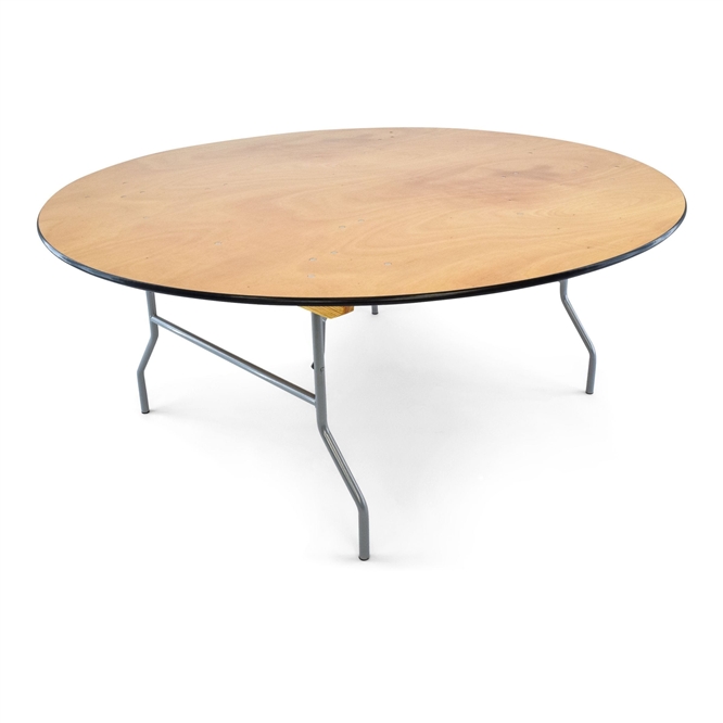 72" Round Cheap Plywood Round Folding Tables