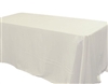 White 90 x 132" Satin Banquet Tablecloth