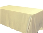 Ivory 90 x 156" Satin Banquet Tablecloth