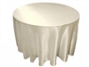 Ivory 90" Satin Round Tablecloth