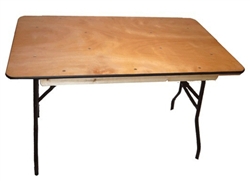 72" Square Wood Folding Table MIAMI