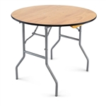36" Round WOOD Table, wholesale prices plywood folding tables, round wood folding table