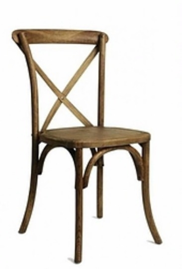 PECAN CROSS  X BACK CHAIRS ON SALE