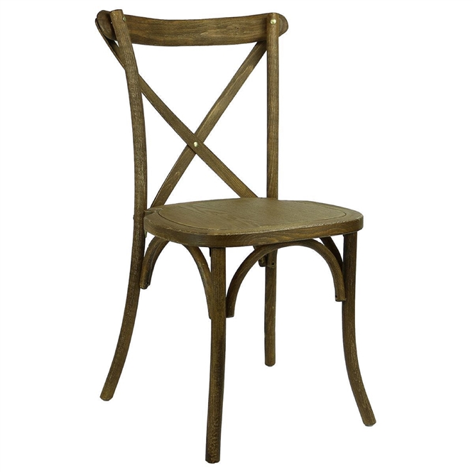PECAN CROSS  X BACK CHAIRS ON SALE
