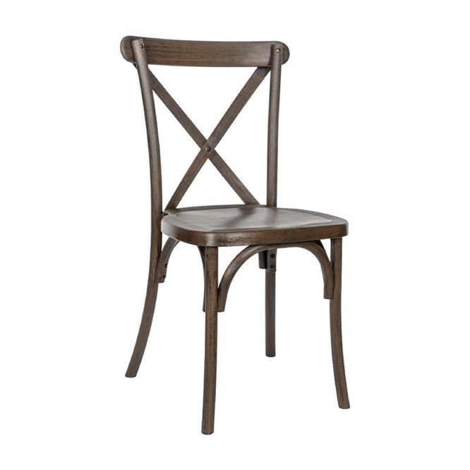 PECAN CROSS  X BACK CHAIRS ON SALE