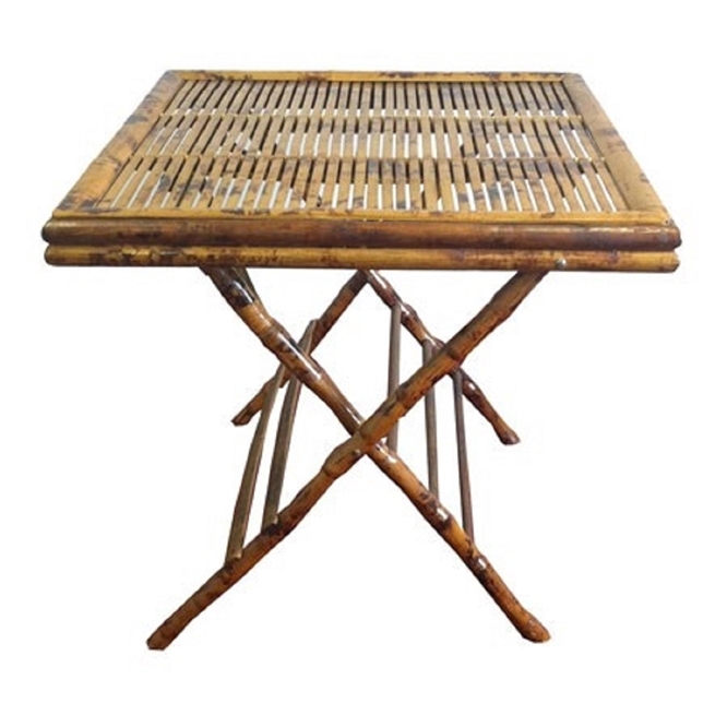 Wholesale BAMBOO Folding Table - elegant looking, durable for using, and easy to maintain. Constructed with bamboo, wood, and metal parts. Call for Discounts