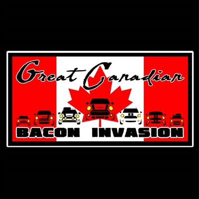 Bacon Invasion Rectangle Vinyl Decal