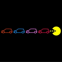 PacMan Chasing MINIs 5 color left
