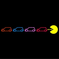 PacMan Chasing MINIs 5 color left