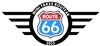 MINI TAKES ROUTE 66 Door Vinyl Decal 11x24