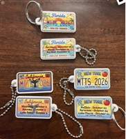 MTTS 2026 CA/NY/FL 3D/UV Printed License Plate Keytag