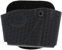 SAFARILAND MODEL 573 OPEN TOP MAGAZINE AND HANDCUFF POUCH, BASKETWEAVE, RIGHT HANDED