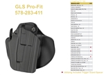 Safariland GLS Pro-Fit Concealment Holster, Compact, Black, Right Handed