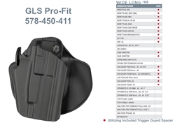 Safariland GLS Pro-Fit Concealment Holster, Wide Long, Black, Right Handed