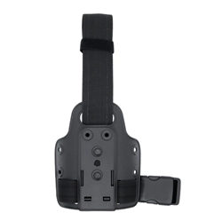 SAFARILAND SINGLE STRAP LEG SHROUD, 6004-10-2, BLACK, QLS RECEIVER PLATE