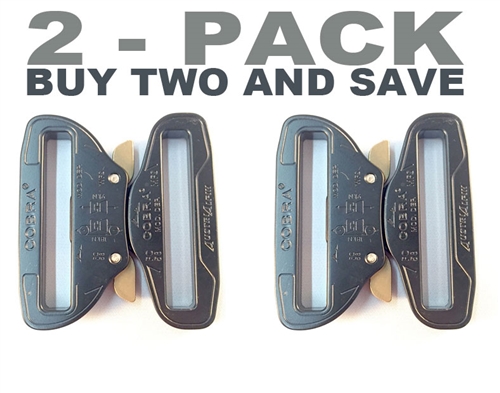 COBRA® buckles by AustriAlpin™ 2.25in COBRA Replacement Duty Belt Buckle,  Black (SET OF TWO, $26.95ea)