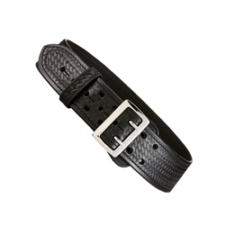 Aker Sally Browne Curved Duty Belt, Basket Weave, Nickle Buckle, 30