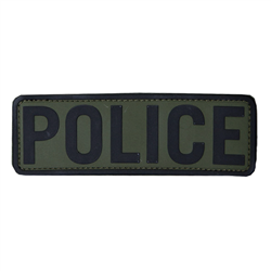 Police Identification Patch, 6in x 2in OD W/ Black (PVC)