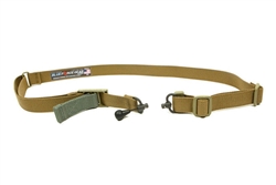 BLUE FORCE GEAR VICKERS 2 TO 1 SLING, RED SWIVEL VERSION, COYOTE BROWN