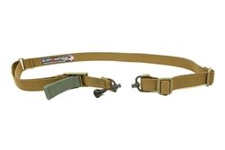 BLUE FORCE GEAR VICKERS 2 TO 1 SLING, PADDED RED SWIVEL VERSION, COYOTE BROWN