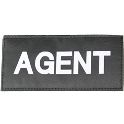 AGENT PATCH (WHITE ON BLACK)