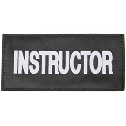 INSTRUCTOR PATCH (WHITE ON BLACK)