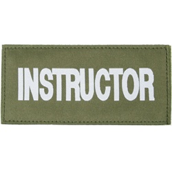 INSTRUCTOR PATCH (WHITE ON OD GREEN)