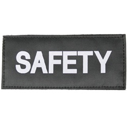 SAFETY PATCH (WHITE ON BLACK)