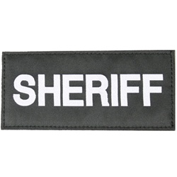 SHERIFF PATCH (WHITE ON BLACK)