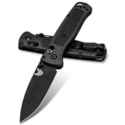 BENCHMADE MODEL 535BK-2 BUGOUT, BLACK HANDLE, BLACK BLADE