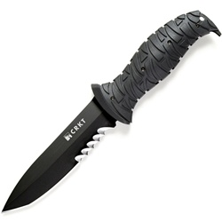 CRKT ULTIMA II KNIFE, BLACK SERRATED BLADE