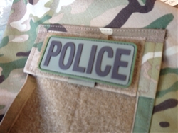TPS POLICE POCKET FLAP PATCH, PVC, MULTICAM, WITH VELCRO
