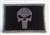 PUNISHER FLAG PATCH W/VELCRO, GREY ON BLACK